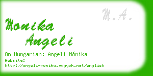 monika angeli business card